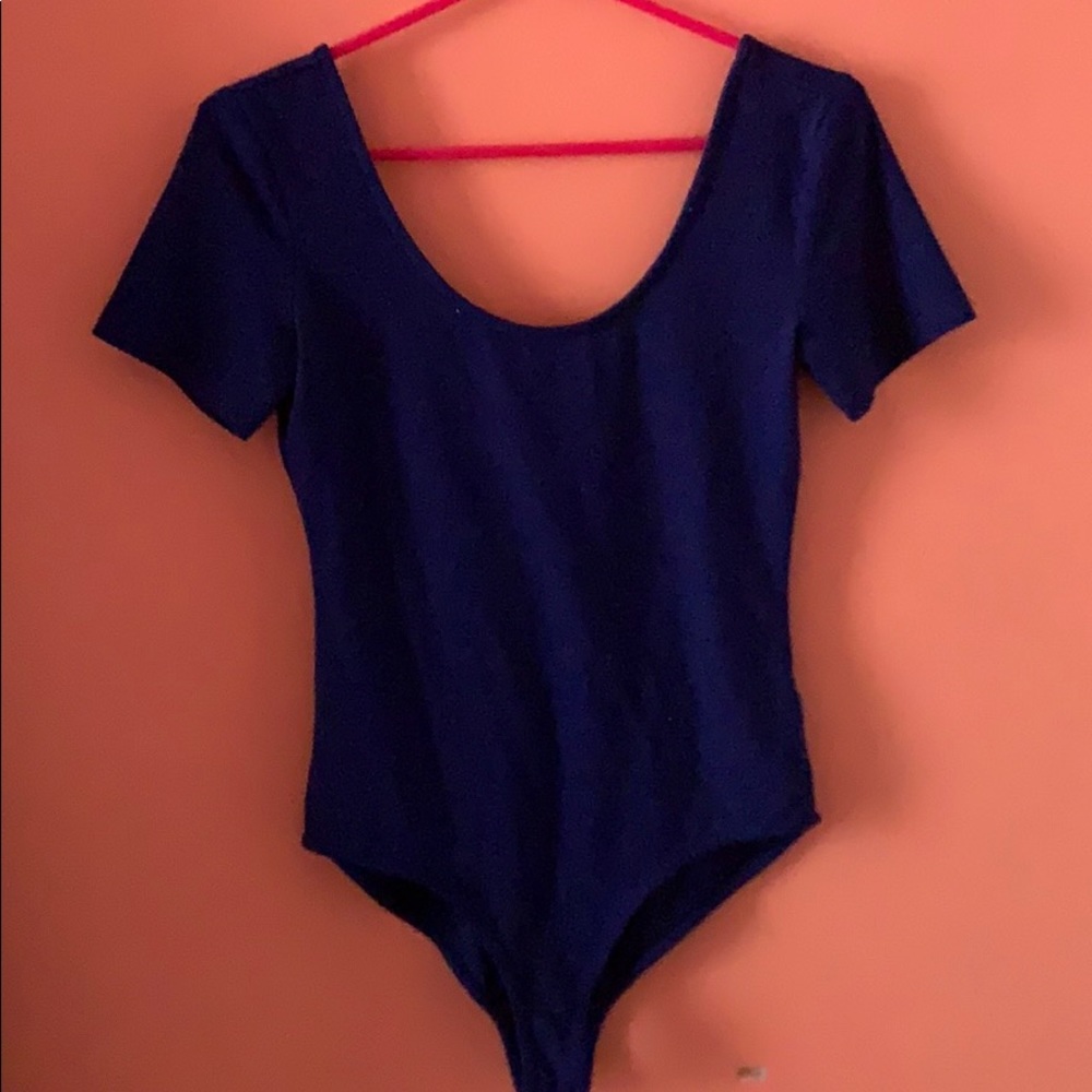 Royal blue short sleeve body suit